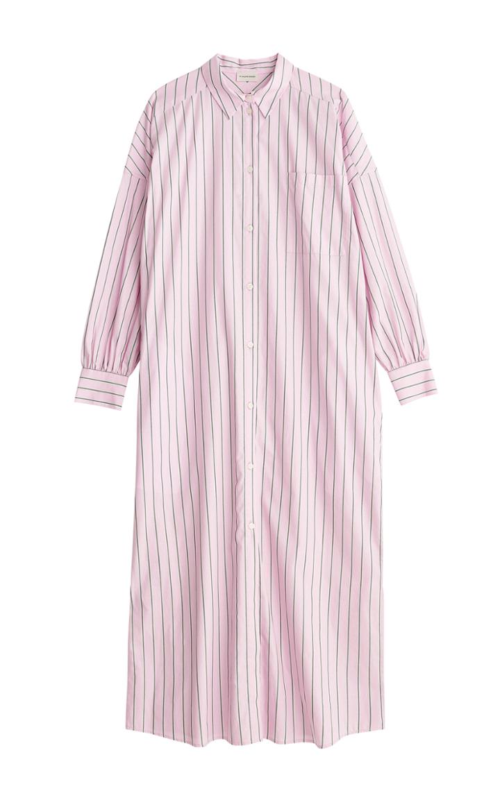 Moda Operandi By Malene Birger Eina Oversized Striped Cotton Maxi Shirt Dress