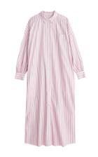 Moda Operandi By Malene Birger Eina Oversized Striped Cotton Maxi Shirt Dress