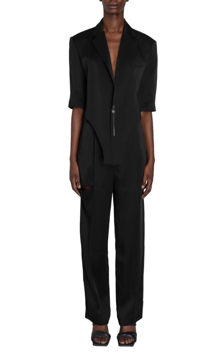 Moda Operandi Boyarovskaya Asymmetric Notched Crepe Blazer