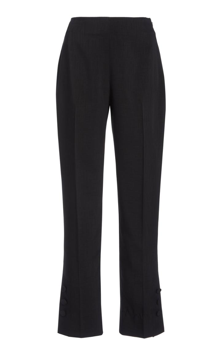Moda Operandi Lela Rose Slim Button Placket Pants