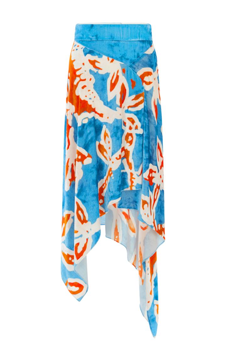 Peter Pilotto Printed Velvet Skirt