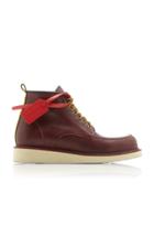 Moda Operandi Off-white C/o Virgil Abloh Mountain Leather Ankle Boots Size: 41
