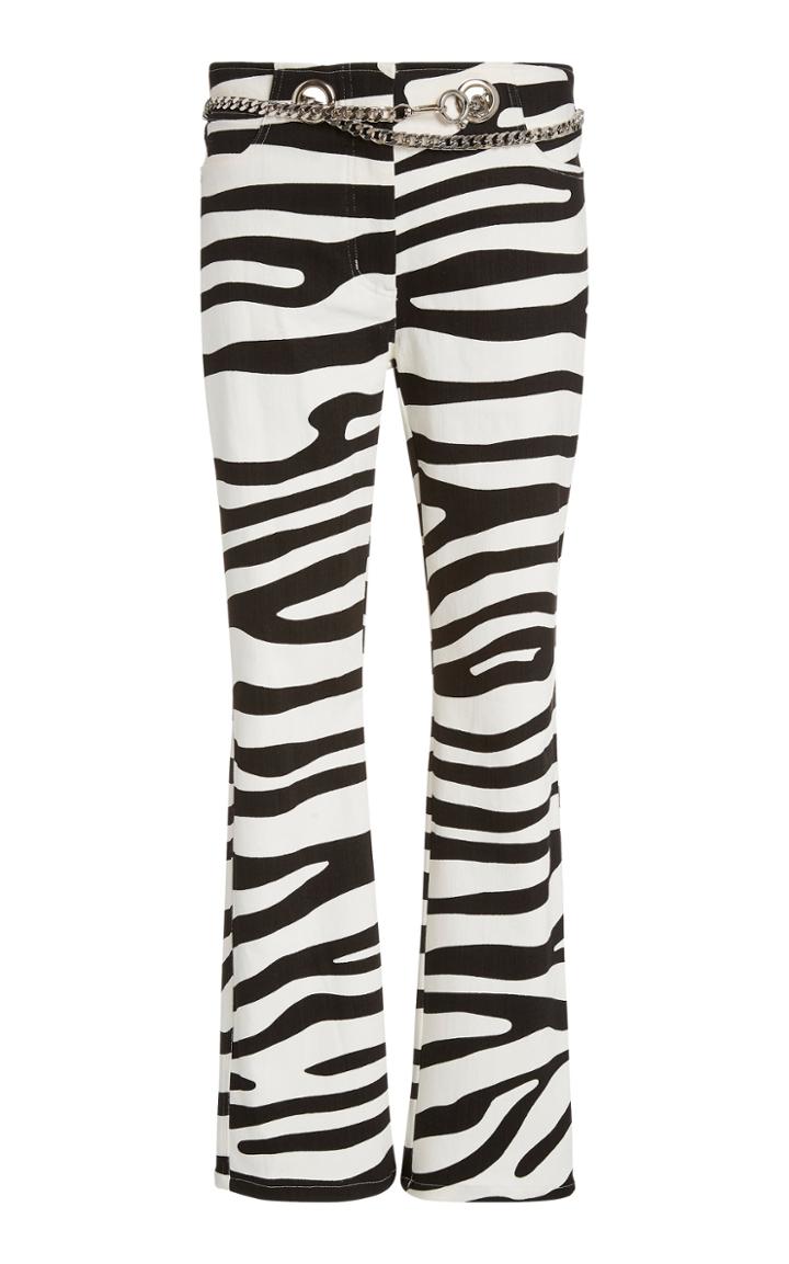 Miaou Tommy Embellished Printed Twill Straight-leg Pants