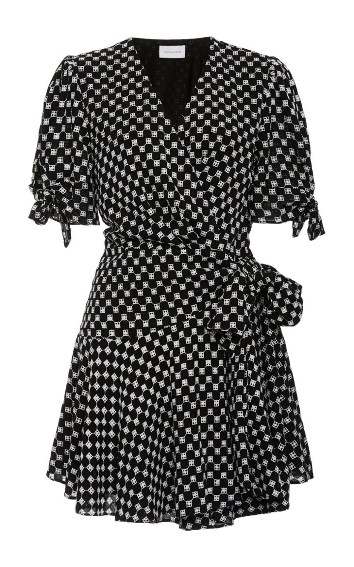 Moda Operandi Significant Other Callie Checkerboard-print Wrap Mini Dress Size: 2
