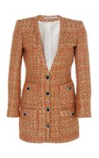 Alessandra Rich V-neck Sequin Tweed Mini Dress