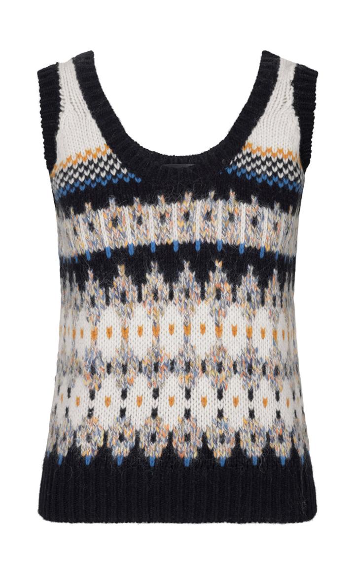 Stine Goya Lucas Wool-blend Intarsia-knit Vest