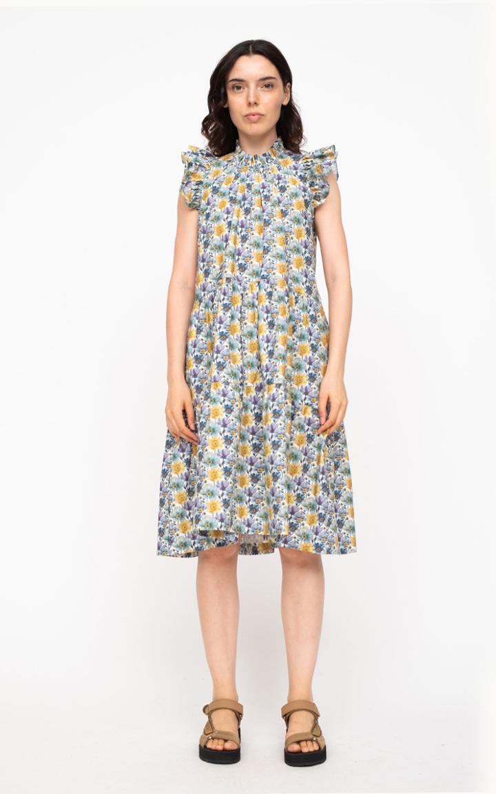Moda Operandi Sea Leslie Ruffled Liberty-print Cotton Mini Tunic Dress