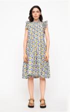 Moda Operandi Sea Leslie Ruffled Liberty-print Cotton Mini Tunic Dress