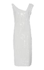 Jeffrey Dodd Asymmetric Neck Sequin Dress