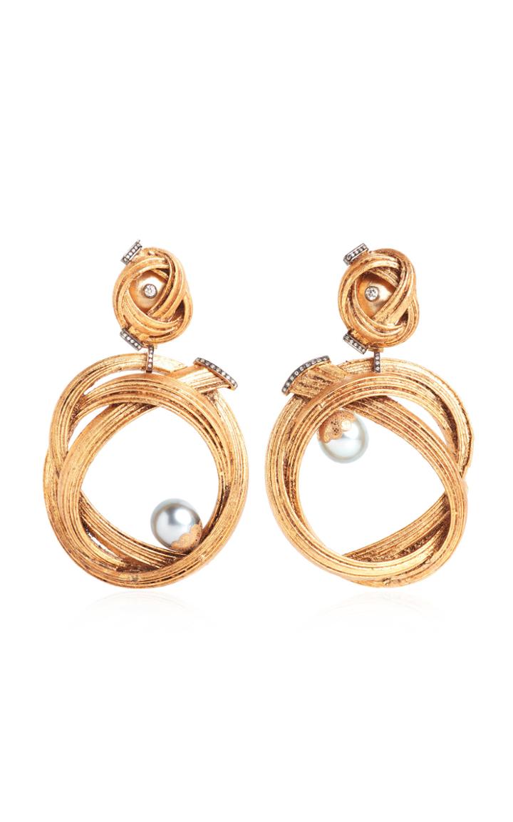 Moda Operandi Silvia Furmanovich 18k Yellow Gold, Pearl And Bamboo Bracelet