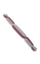 Fred Leighton One-of-a-kind Vintage Ruby And Diamond Wave Bracelet