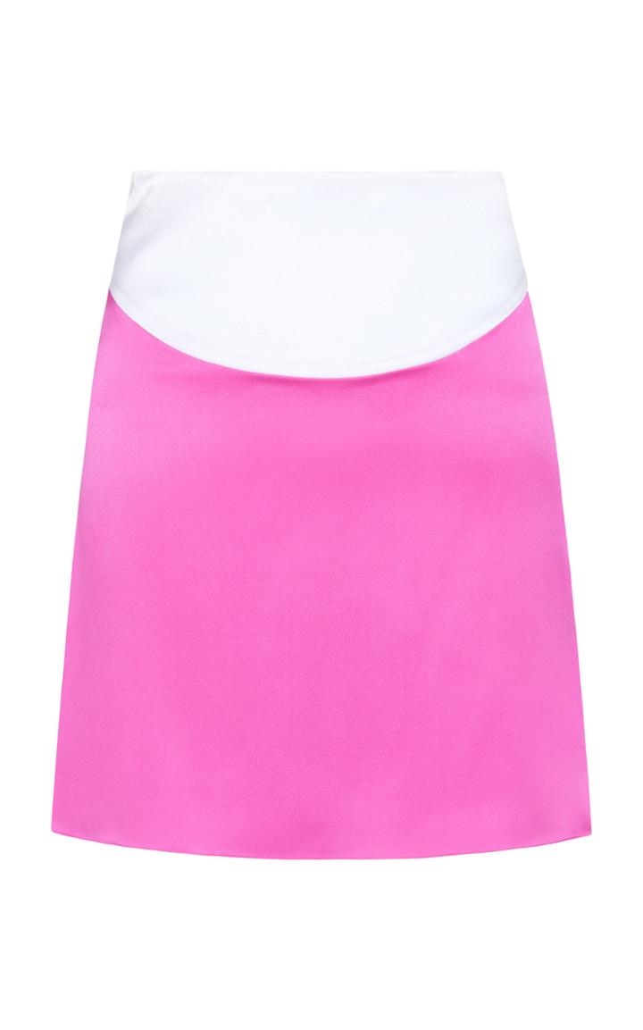 Adriana Iglesias Carla Silk Satin Mini Skirt