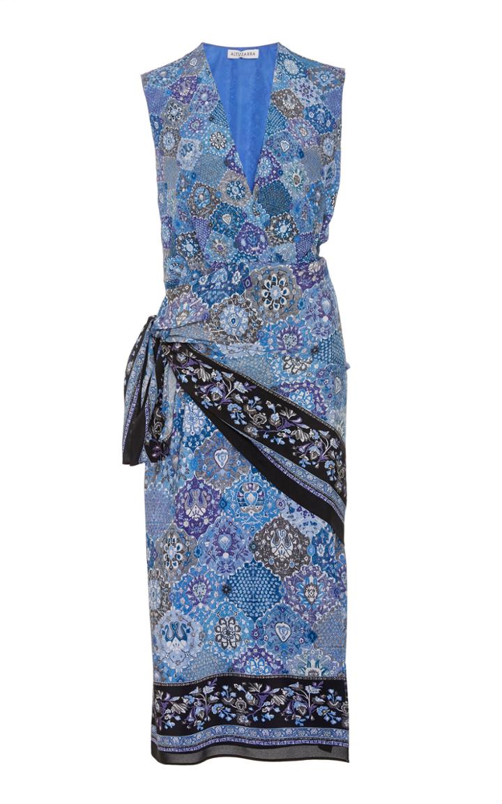 Altuzarra Sade Wrapped Silk Midi Dress