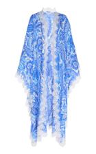 Andrew Gn Printed Cape-effect Silk Coat