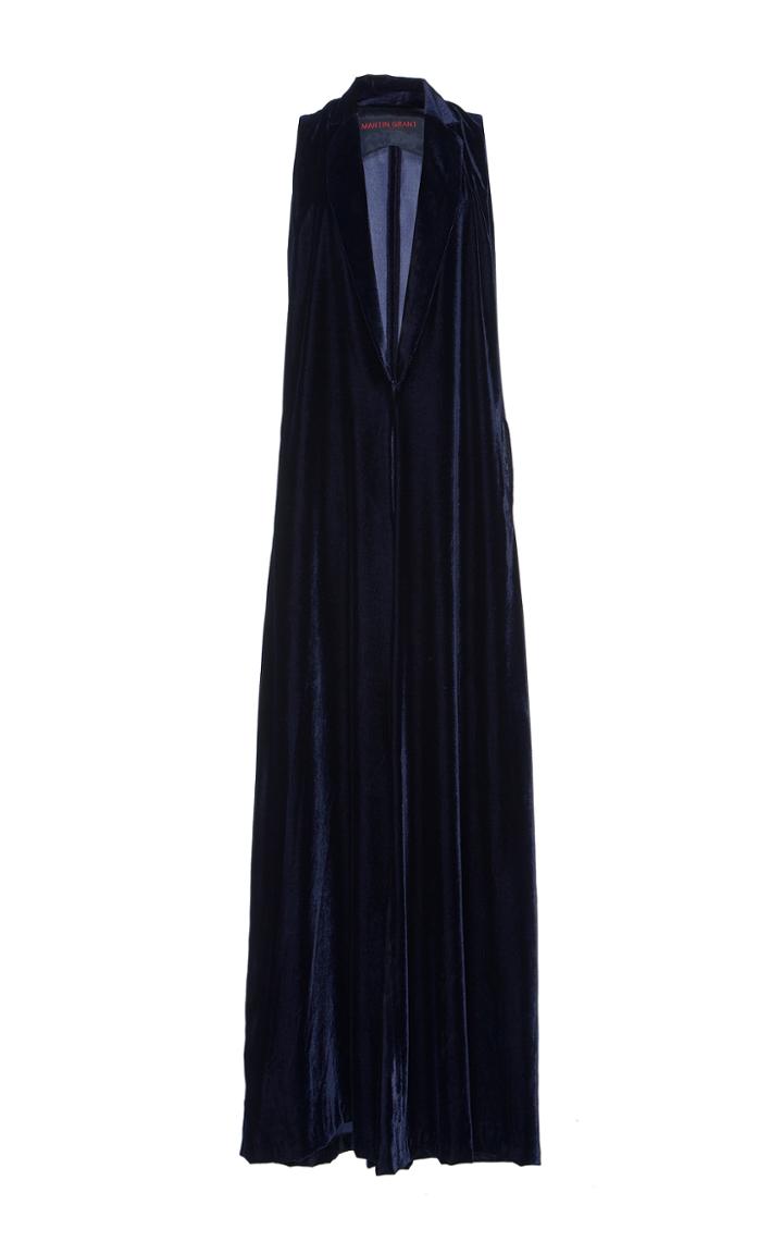 Martin Grant Sleeveless Velvet Jumpsuit