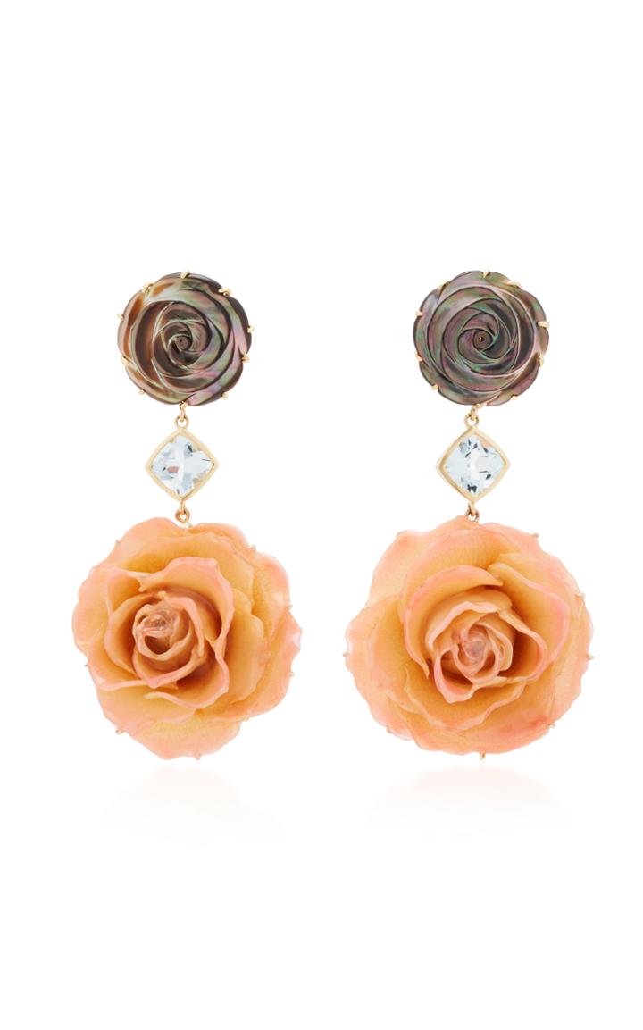 Bahina Rose 18k Gold Multi-stone Earrings