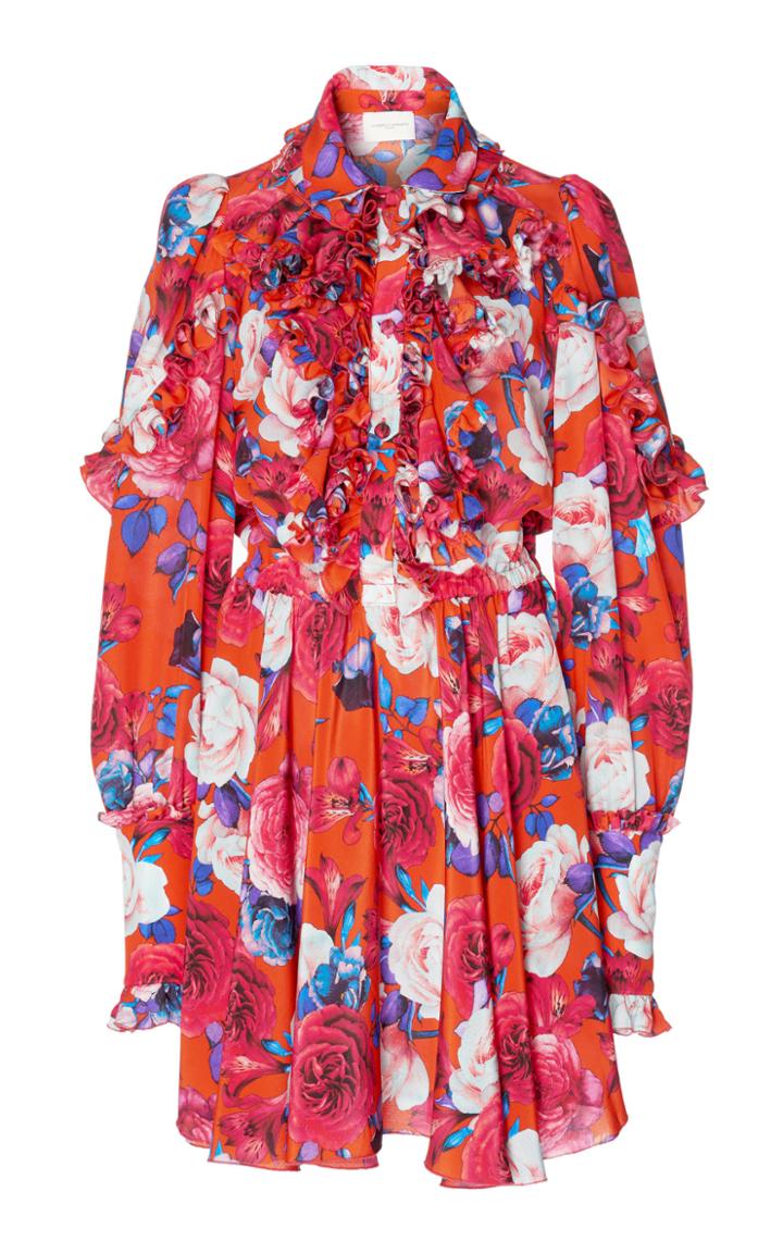 Giuseppe Di Morabito Floral Ruffle Dress