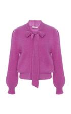 Co Pussy Bow Cashmere Knit Sweater