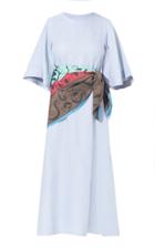 Wynn Hamlyn Exclusive Scarf-detailed Linen Midi Dress