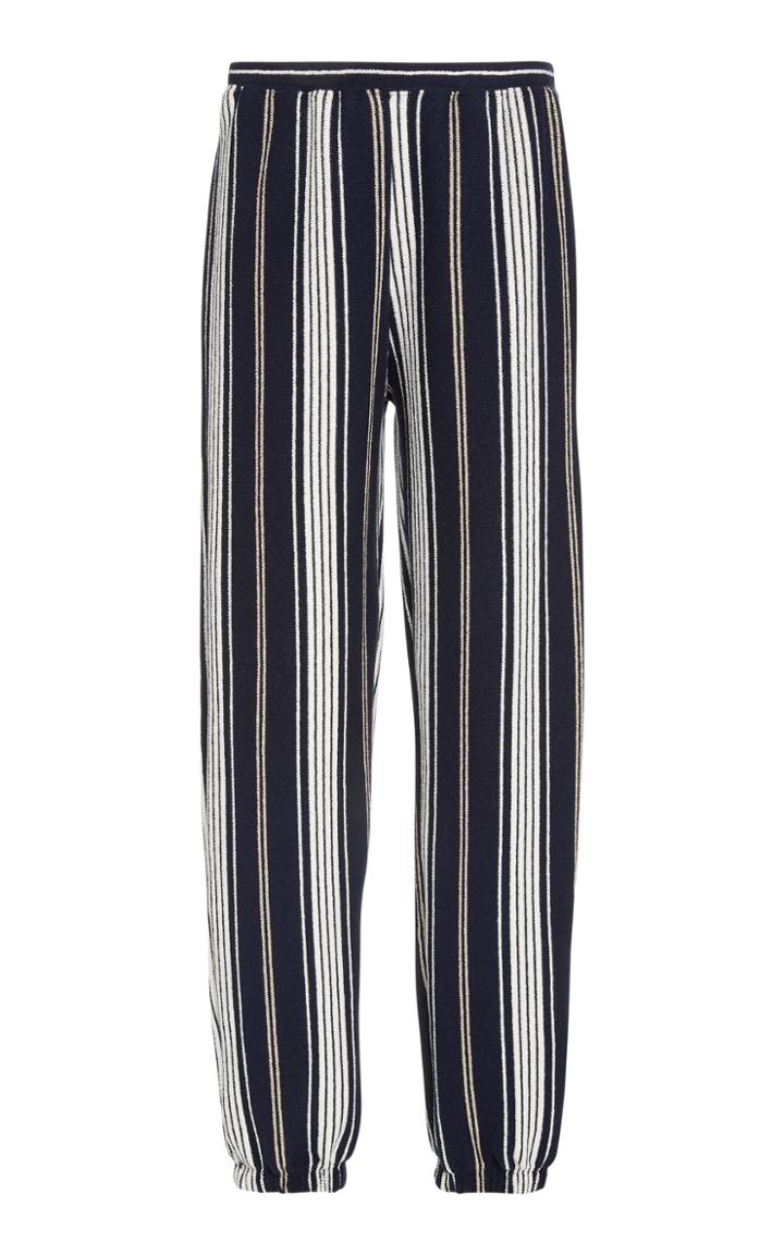Leset Henry Striped Cotton Tapered Pants