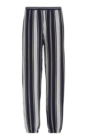 Leset Henry Striped Cotton Tapered Pants