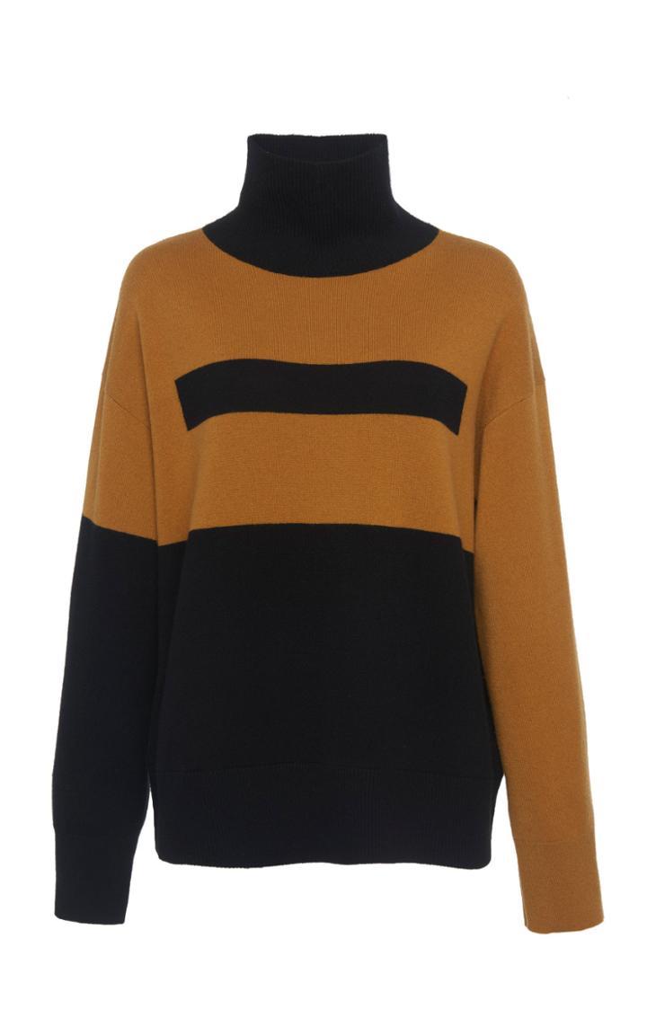 Akris Intarsia Cashmere Turtleneck