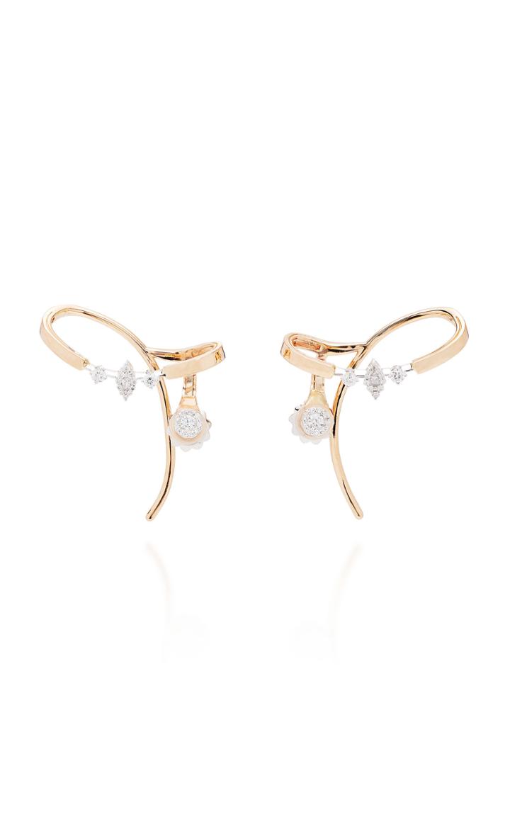 Yeprem Wrap-around Pink Strada Diamond Earrings