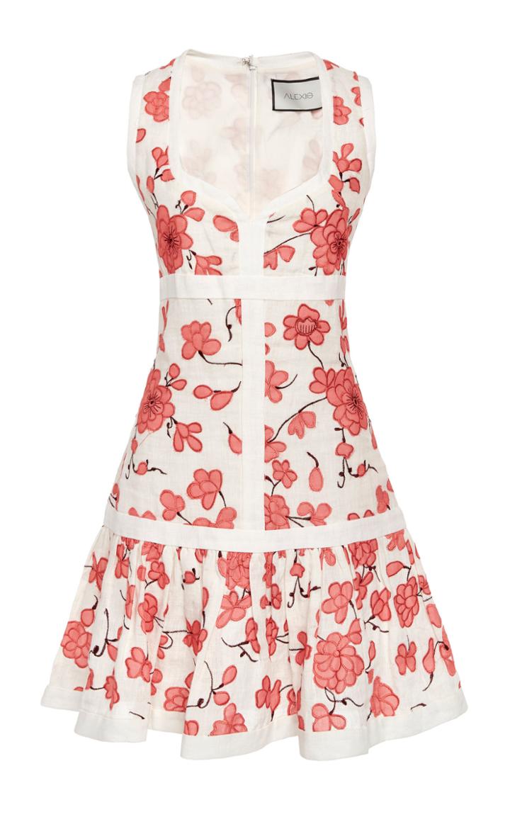 Alexis Lilou Printed Linen Mini Dress