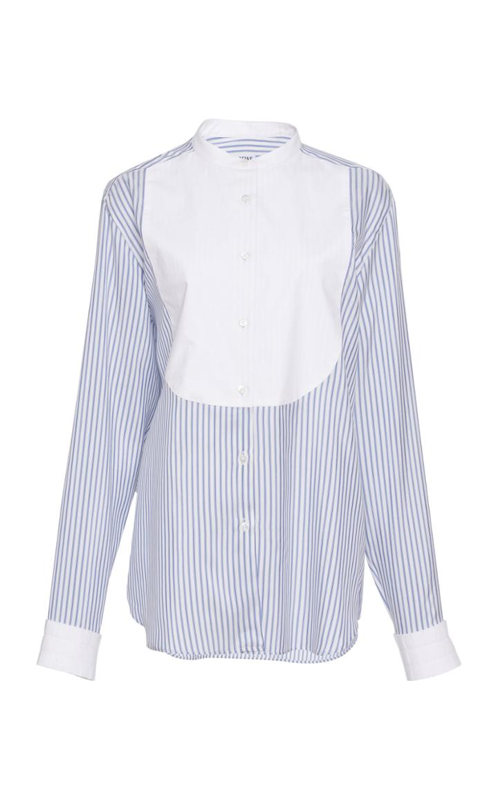 Loewe Striped Silk And Cotton Bib Shirt