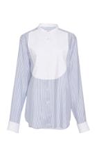 Loewe Striped Silk And Cotton Bib Shirt