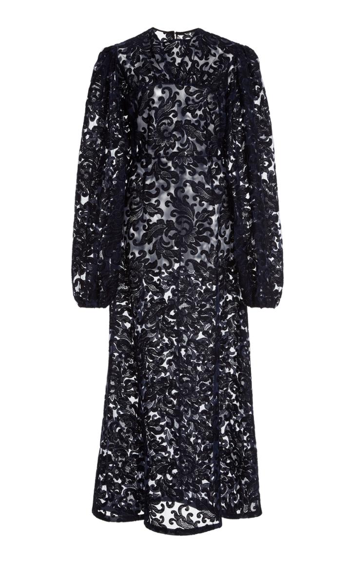 Moda Operandi Emilia Wickstead Carmelita Puffed-sleeve Fil Coupe Dress