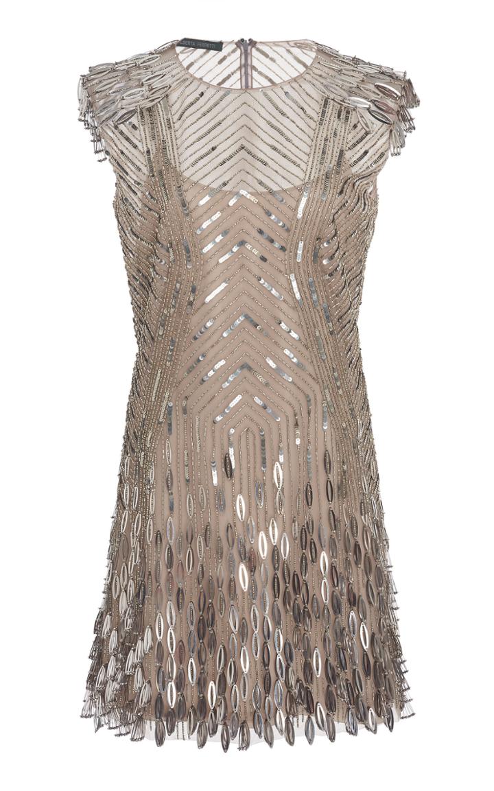 Alberta Ferretti Embellished Sleeveless Mini Dress