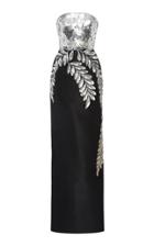 Oscar De La Renta Sequin Embroidered Column Gown