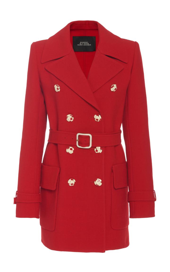 Moda Operandi Marc Jacobs Wool-blend Double-breasted Belted Jacket Size: 0
