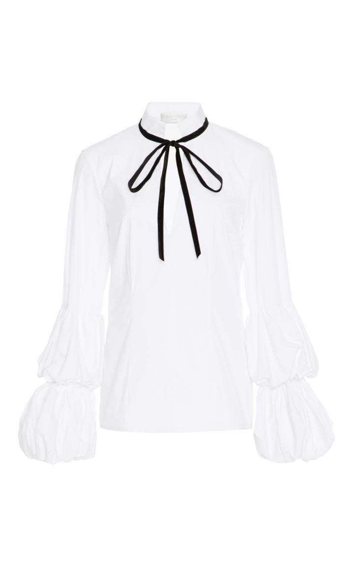 Caroline Constas Yasmin Tie Neck Blouse
