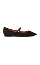 Tabitha Simmons Hermione Pointed Suede Flats