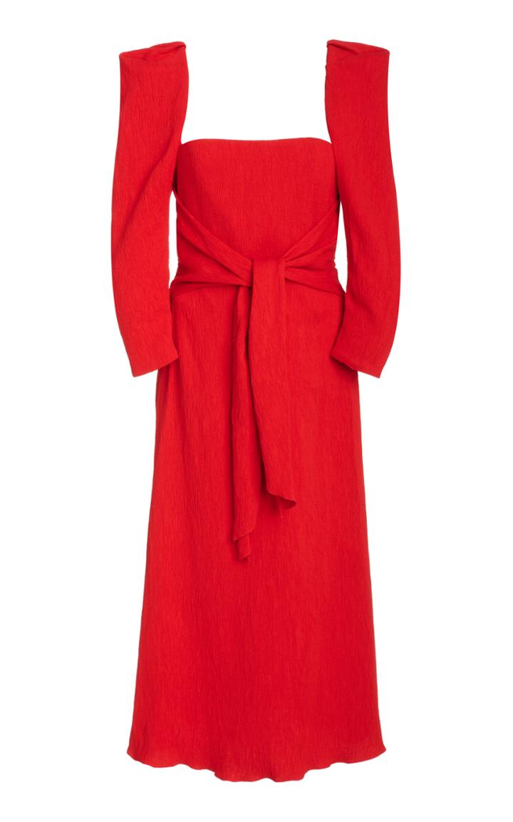 Moda Operandi Johanna Ortiz Lady Of Heaven Puffed-sleeve Crepe Dress