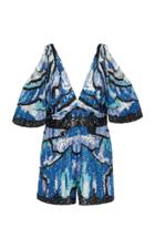 Zuhair Murad Cold-shoulder Embroidered Silk-blend Jumpsuit