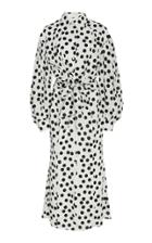 Carolina Herrera Polka Dot Crepe Shirt Dress