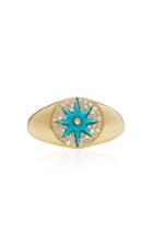 Colette Jewelry Turquoise Starburst Signet Ring