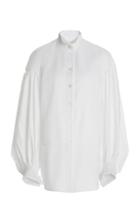 Moda Operandi Unttld Damian Balloon-sleeve Cotton Tuxedo Shirt