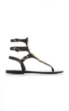 Fabrizio Viti X Ancient Greek Sandals Valentina Floral-embellished Leather Sandal