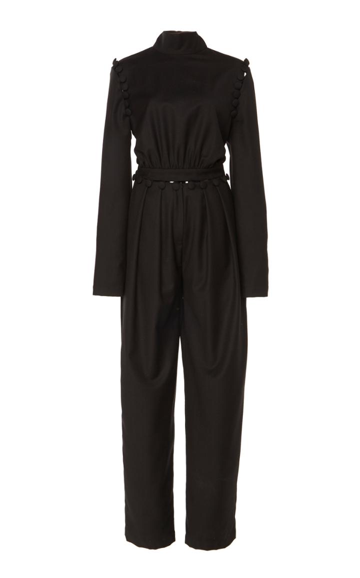 Matriel Two Piece Wool Buttoned Jumpsuit