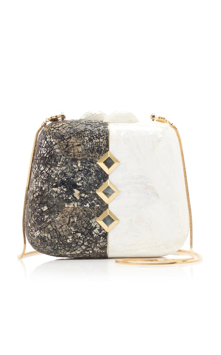 Nathalie Trad Mia Black Tab Shell Bag
