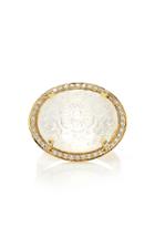 Goshwara G-one 18k Yellow Gold Diamond And Moon Quartz Ring