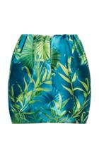Versace High-rise Jungle Print Satin Mini Skirt