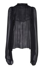 Moda Operandi Rochas Draped Silk Top Size: 38