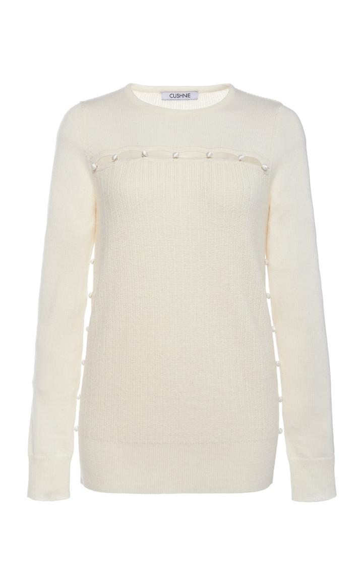 Cushnie Textured Wool-silk Blend Sweater