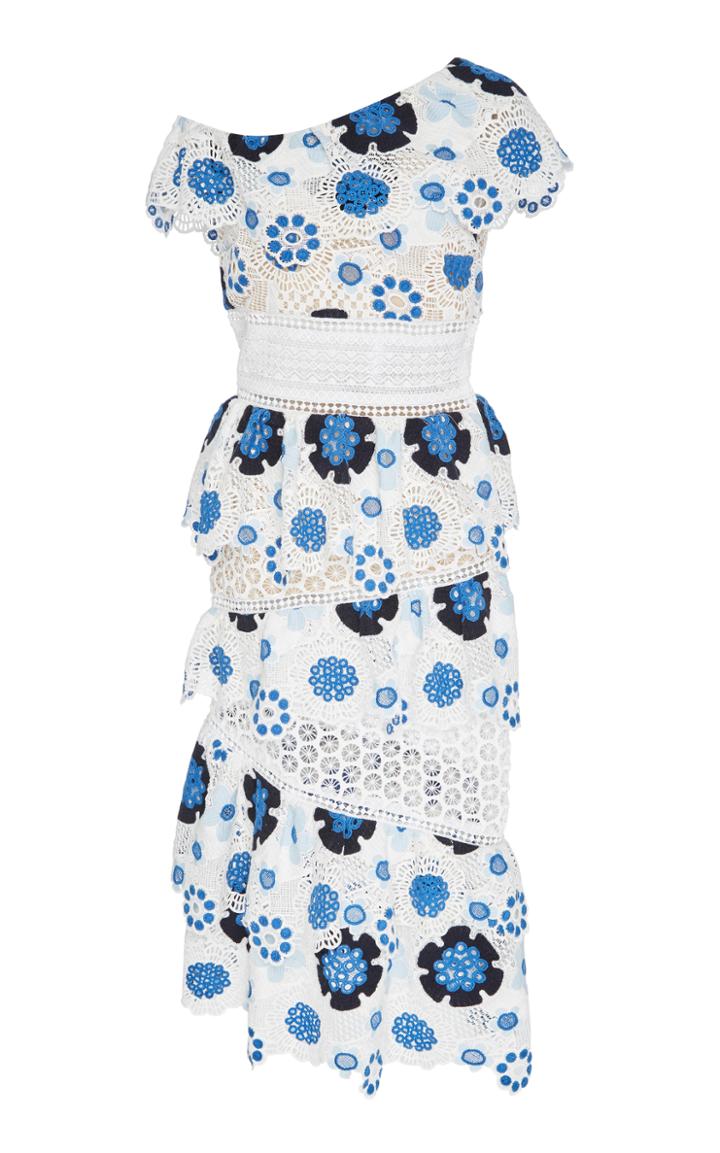 Sea Figgy Floral Lace Midi Dress