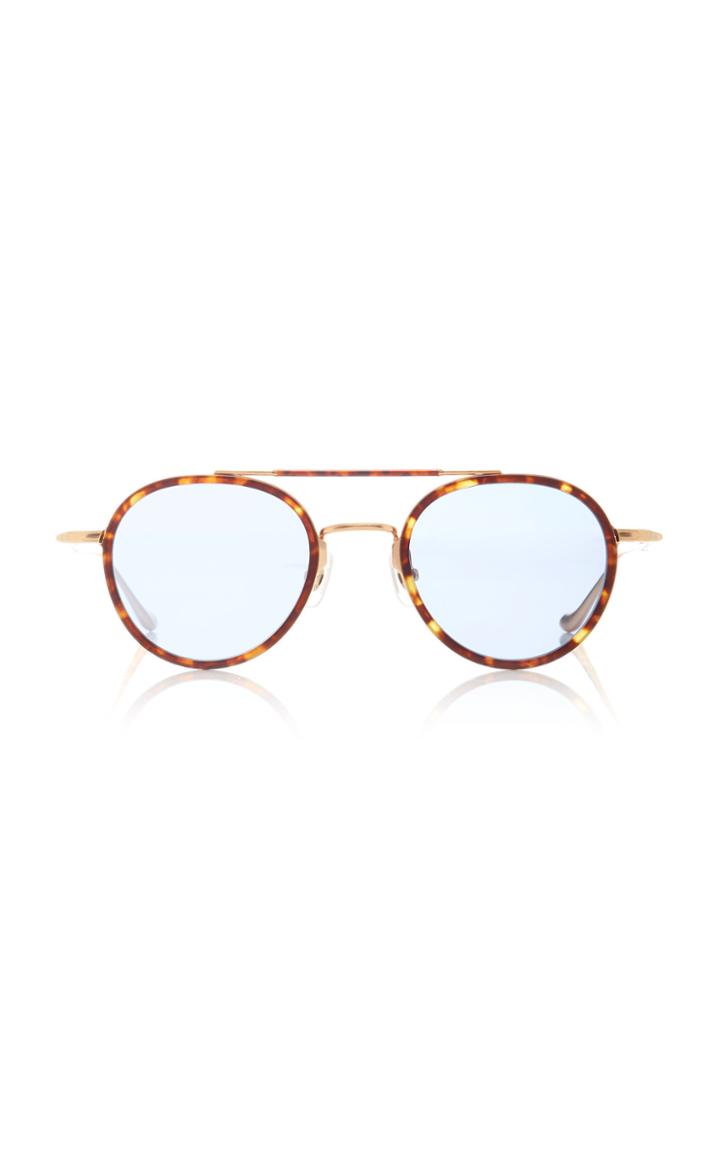 Matsuda Eyewear Acetate And Titanium Round-frame Aviator Sunglasses
